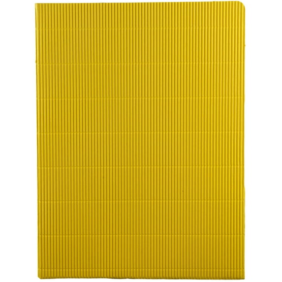 JAM Corrugated Fluted Folders, Yellow, 6/Pack
