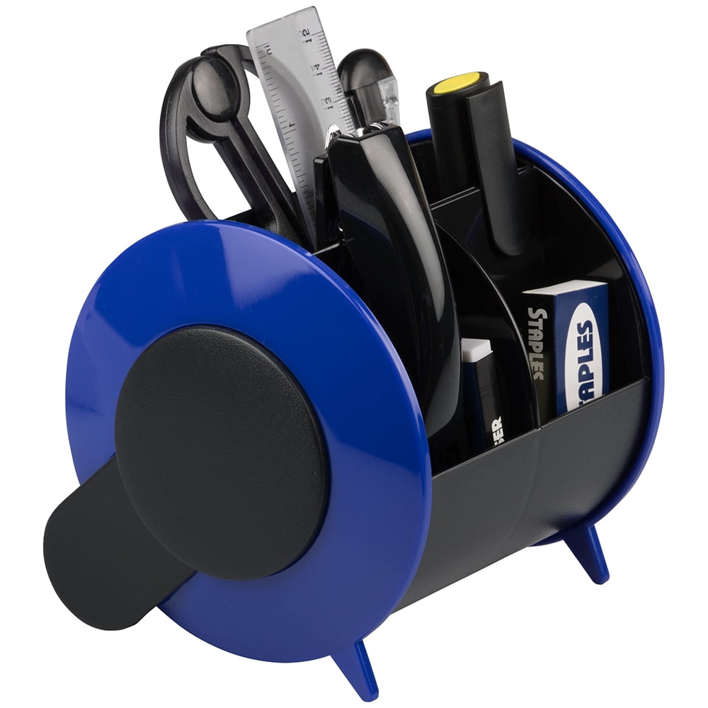 JAM Desk Organizer Supply Set, 5 x 5 x 5, Round, Blue, Sold Individually