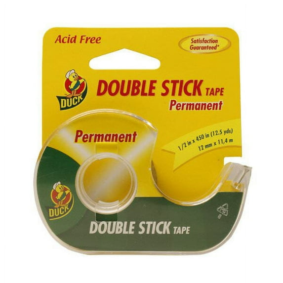 JAM Double Stick Tape, 12.5 Yards, Clear, 1/Pack