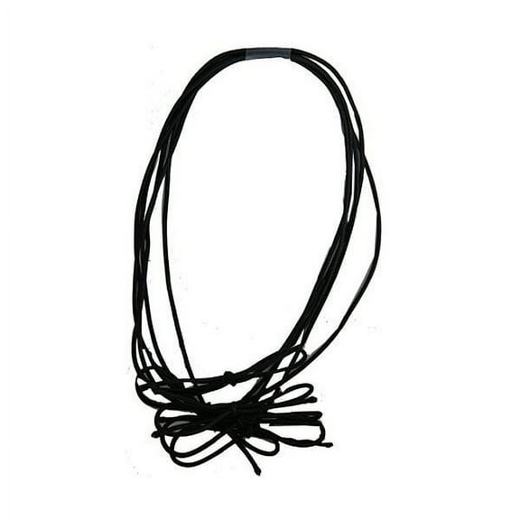 JAM Elastic String Ties, Black Matte, 5/Pack, Medium, 16" Loop