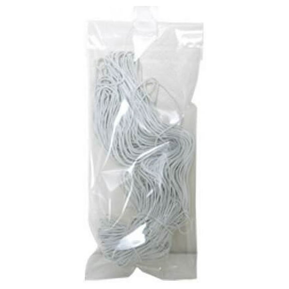 JAM Elastic String Ties, White Matte, 5/Pack, Large, 22" Loop