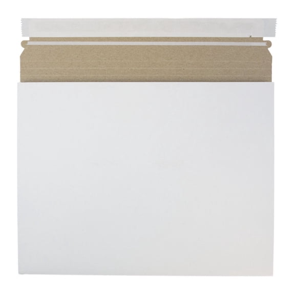 JAM Expandable Photo Mailer Envelopes with Peel & Seal Closure, 12 1/2 x 9 1/2 x 1, White, 6 Rigid Mailers/Pack