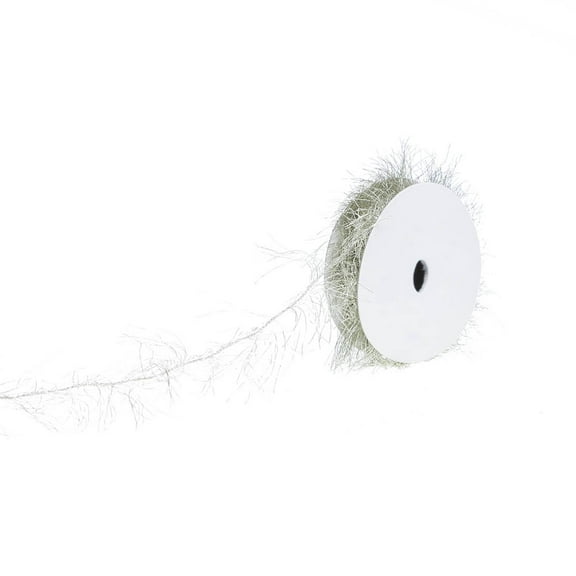 JAM Feather Ribbon, 3 Yards, Silver Metallic, 1/Pack