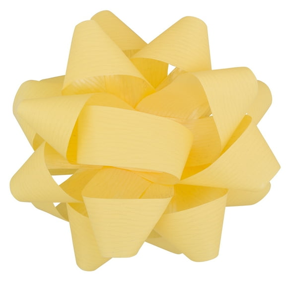 JAM Gift Bow, Pale Yellow, 1/Pack, Medium, 5.5 In Diameter