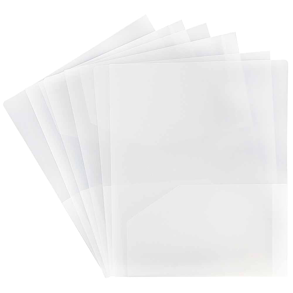 Dunwell Clear File Folders Plastic (36 Pack), 8.5x11 Letter Size, Clear  Plastic Document Sleeve, Transparent Folder, Clear Project Folders, See