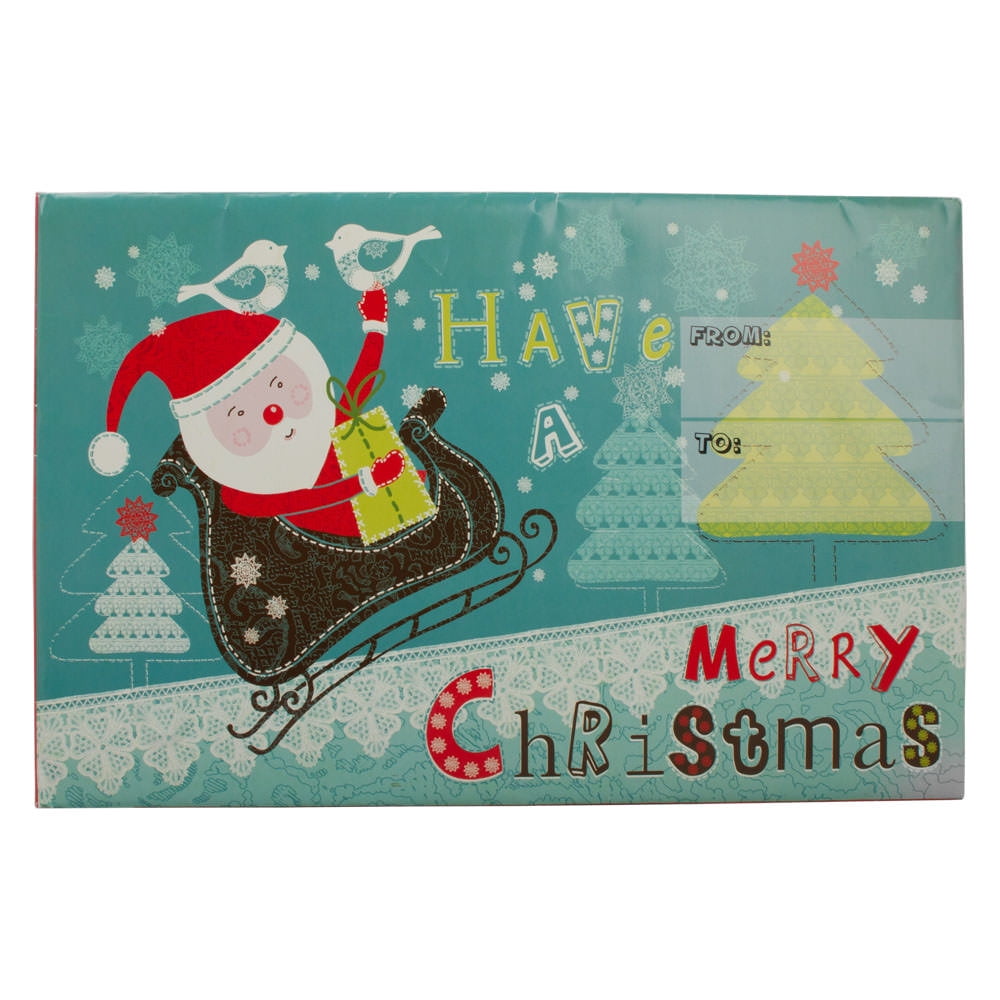 JAM Holiday Bubble Mailers, 6x10, 6/Pack, Merry Christmas Santa Design