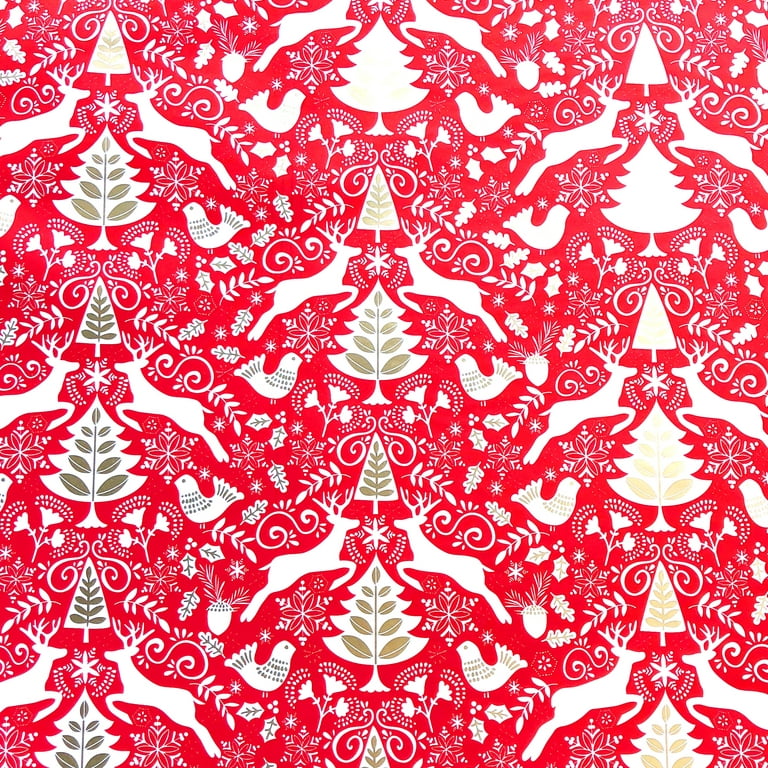 High-Quality Red Matte Bulk Wrapping Paper - 416 Sq Ft at Jampaper