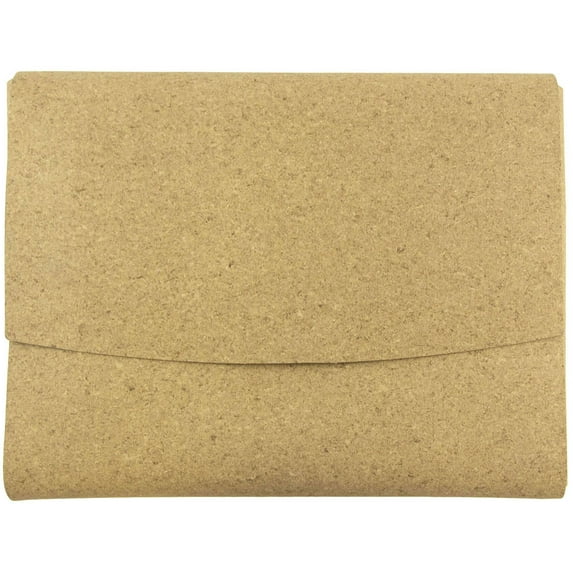 JAM Italian Leather Snap Portfolio, 10.5x13x.75, 1/Pack, Cork Brown