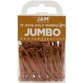 thumbnail image 1 of JAM Jumbo Paper Clips, Rose Gold, 75/Pack, Large, 1 of 4