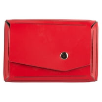 JAM Leather Snap Business Card Case, 1/Pack, Red, Angular Flap