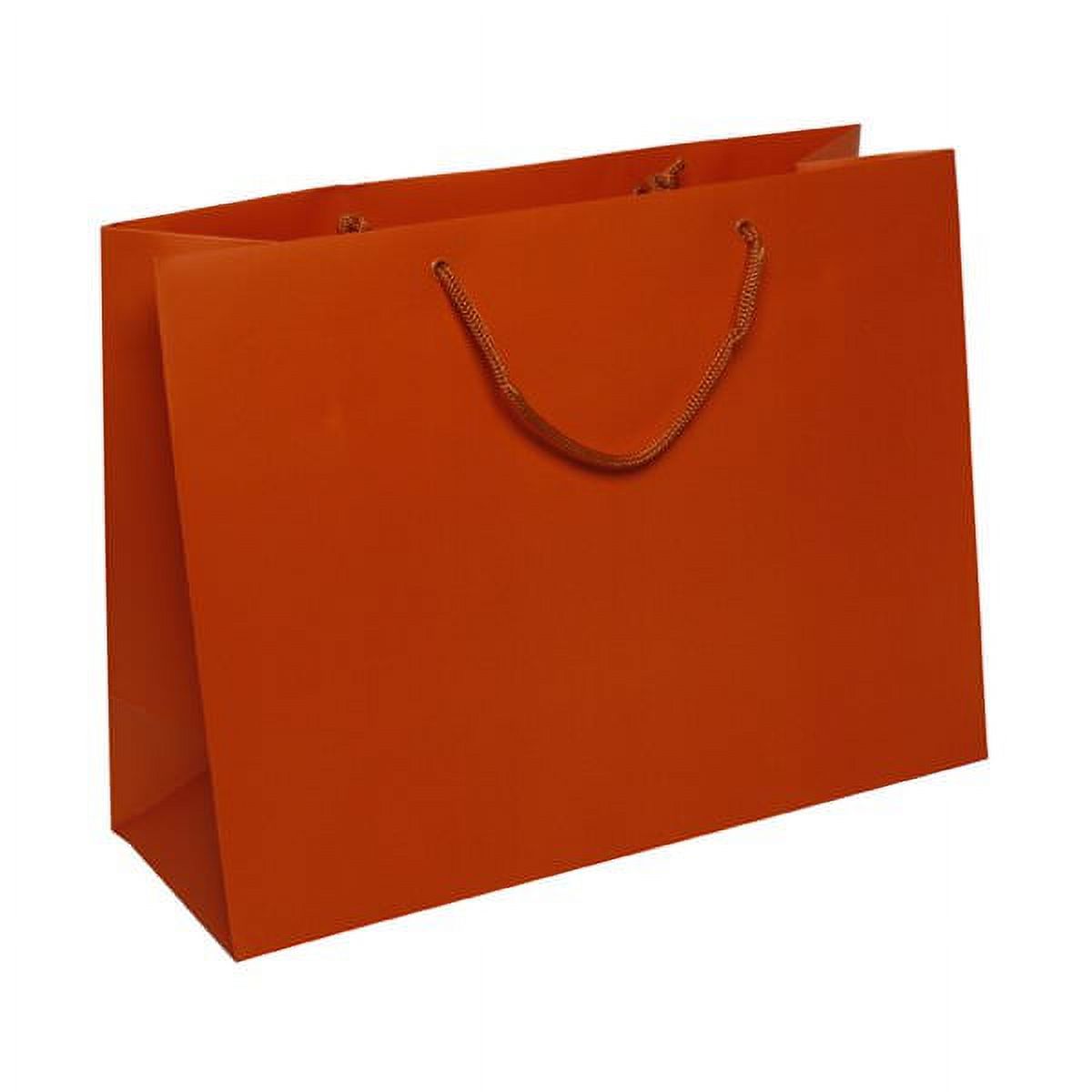 JAM Matte Gift Bag, 16 x 12 x 6, Orange, 1/Pack, X, Large Horizontal