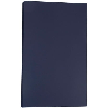JAM Matte Legal Paper, 8.5x14, 28lb Navy Blue, 50/Pack