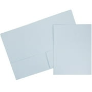 JAM Matte Two Pocket Folders, Baby Blue, 100/Pack