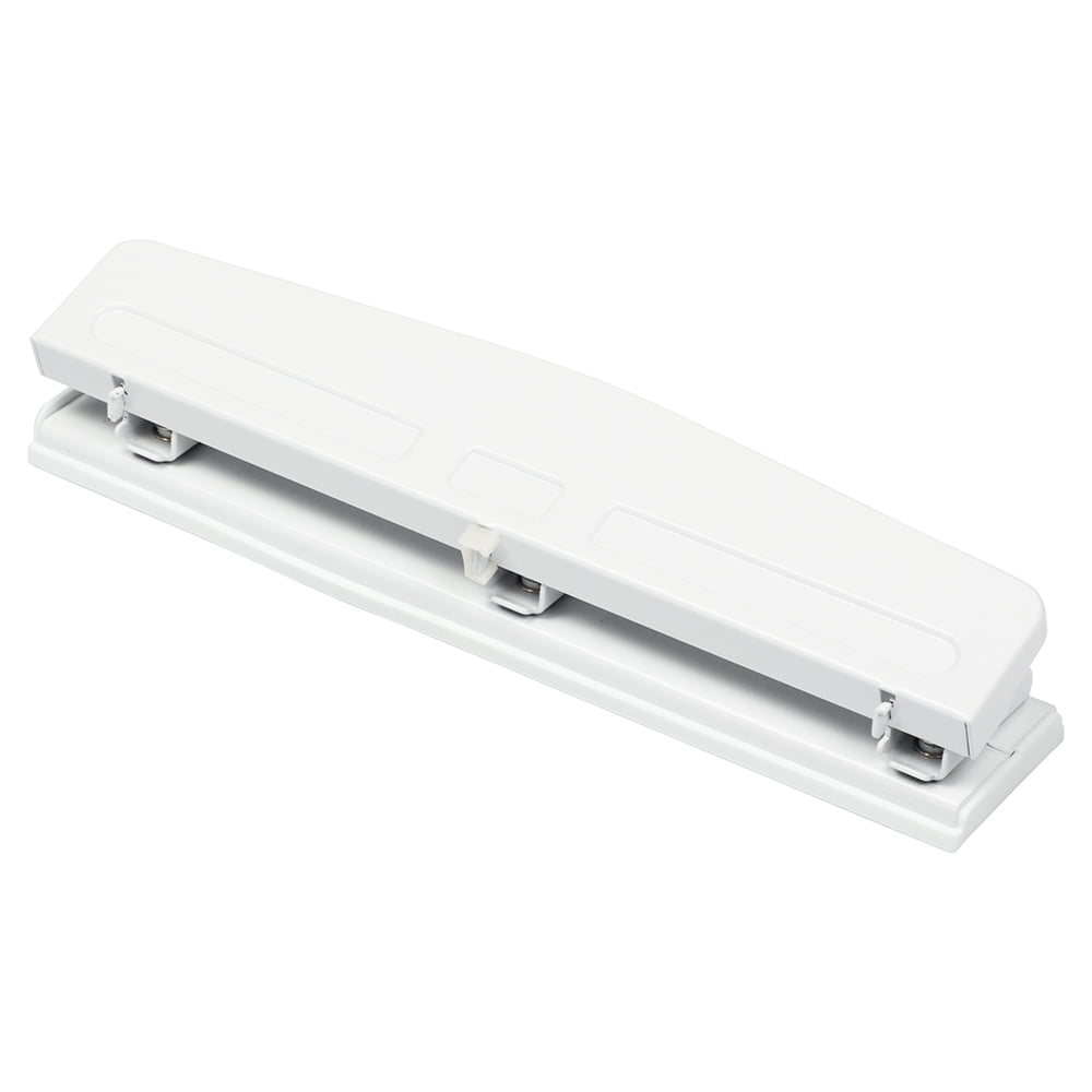 JAM Metal 3 Hole Punch, White, 10 Sheet Capacity, Hole Puncher Sold Individually