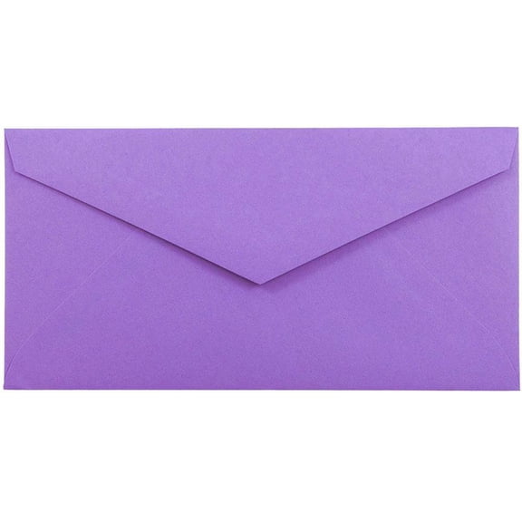 JAM Monarch Envelopes, 3 7/8 x 7 1/2, Violet, 25/Pack