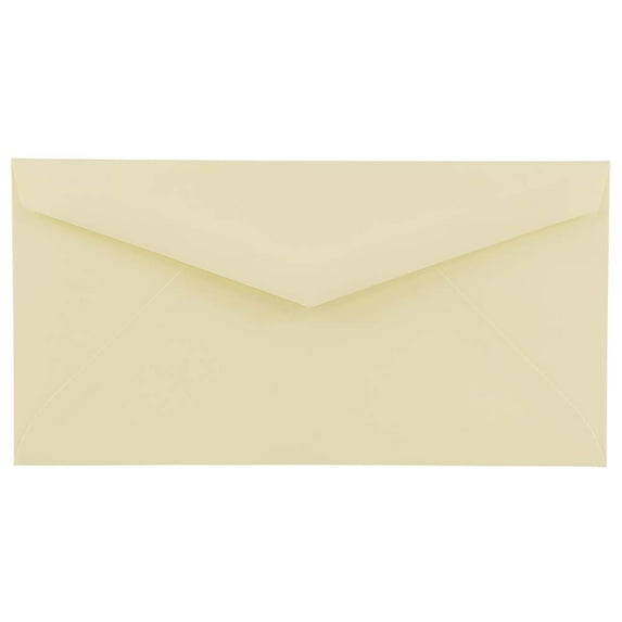JAM Monarch Envelopes, 4 1/2 x 8 1/8, Ivory, 25/Pack