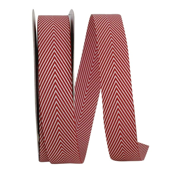 JAM Multi-color Polyester Christmas Candy Cane Ribbon, 75' x 0.87"
