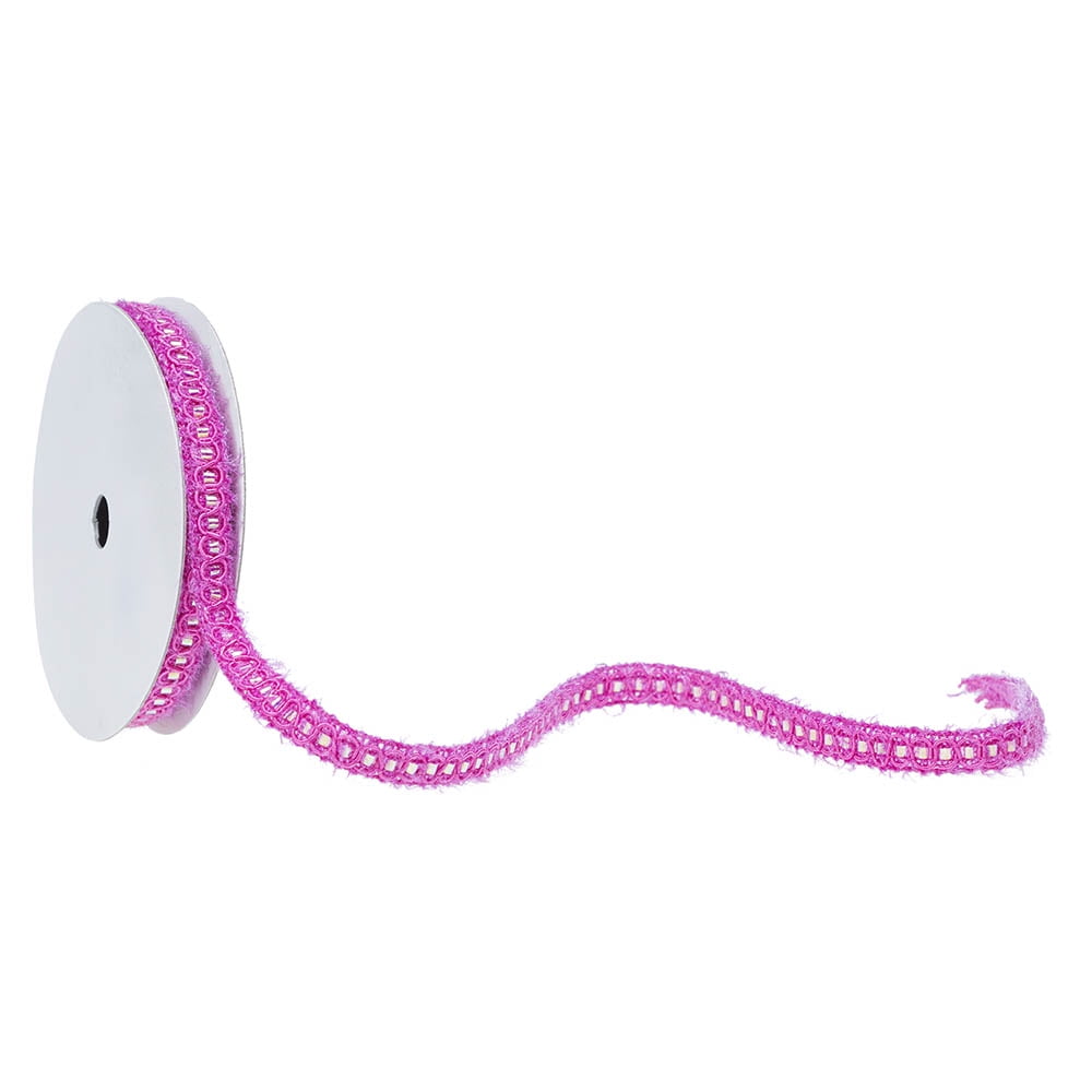 JAM Nylon Knit Ribbon, 3 Yards, 1/Pack, Fuchsia Pink Metallic