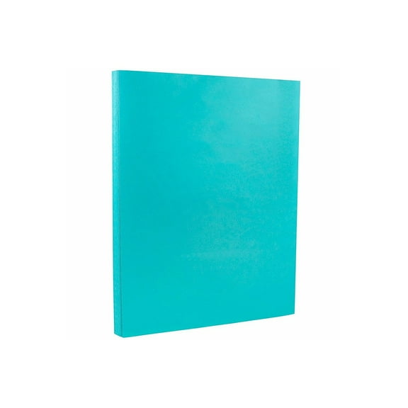 JAM PAPER 8.5" x 11" Color Cardstock 65lb Sea Blue 100/pack  (102677G)
