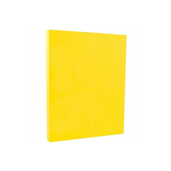 JAM PAPER 8.5" x 11" Color Cardstock 65lb Yellow 100/pack (104018G)