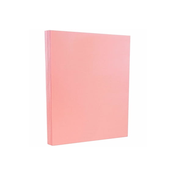 JAM PAPER 8.5" x 11" Vellum Bristol Cardstock 67lb Pink 100/pack  (169831G)