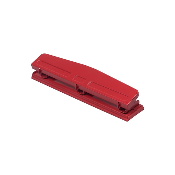 JAM PAPER Metal 3 Hole Punch 10 Sheet Capacity Red (345RE)