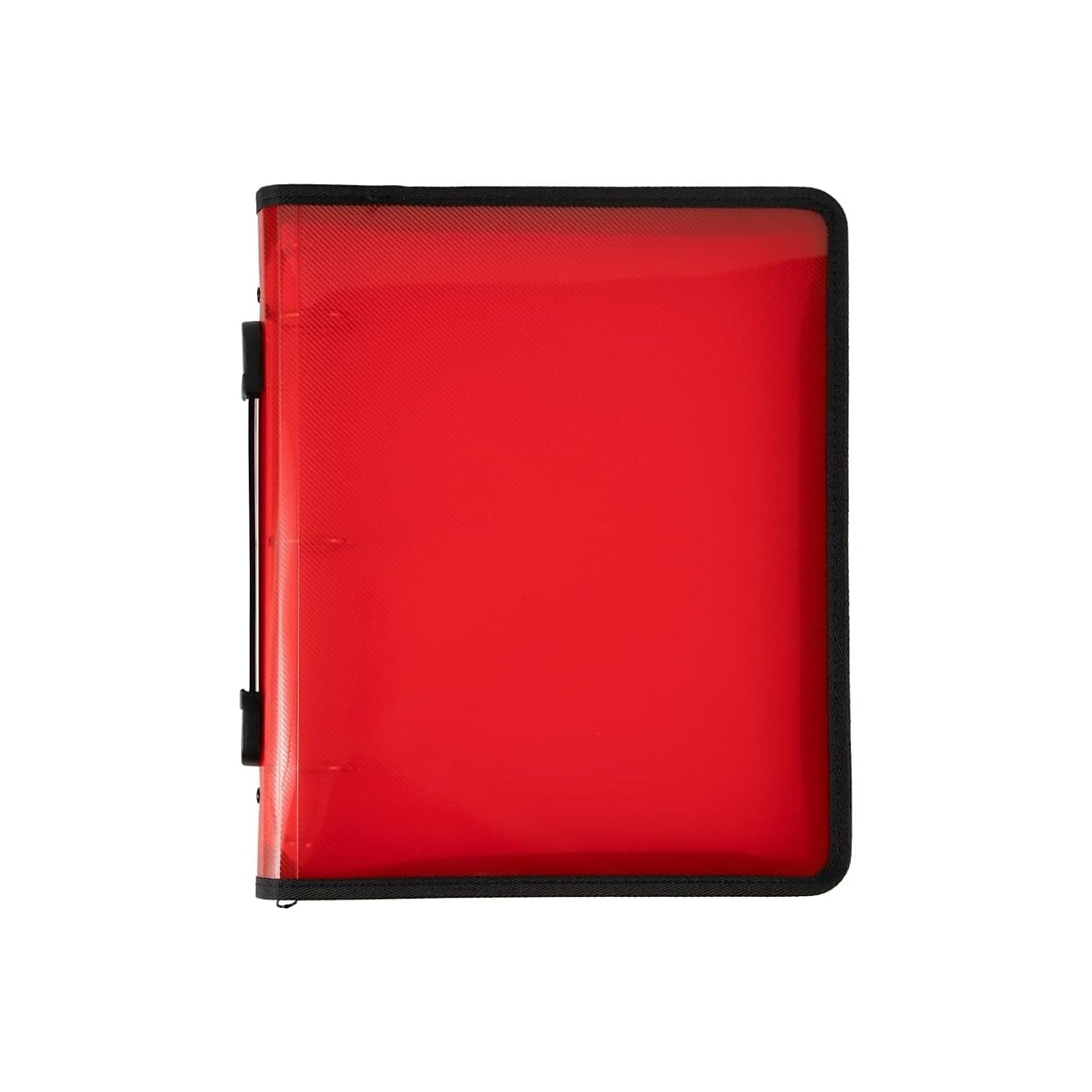 JAM PAPER Zipper 1/2" 3-Ring Binder Red (400738571)