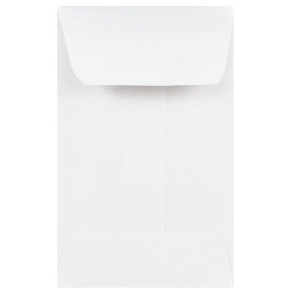 JAM Paper #1 Coin Envelopes, 2 1/4 x 3 1/2, White, 100 per Pack