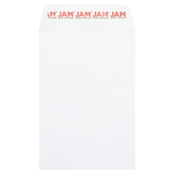 JAM Paper 1 Scarf Open End Catalog Peel and Seal Envelopes, 4 5/8 x 6 3/4, White, 250/Pack