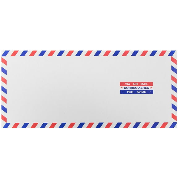 JAM Paper #10 Airmail Envelopes, 4 1/8 x 9 1/2, 50/Pack