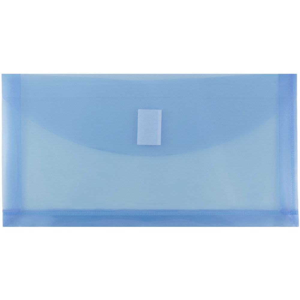 JAM Paper #10 Business Plastic Filing Envelope with Hook & Loop Closure ...