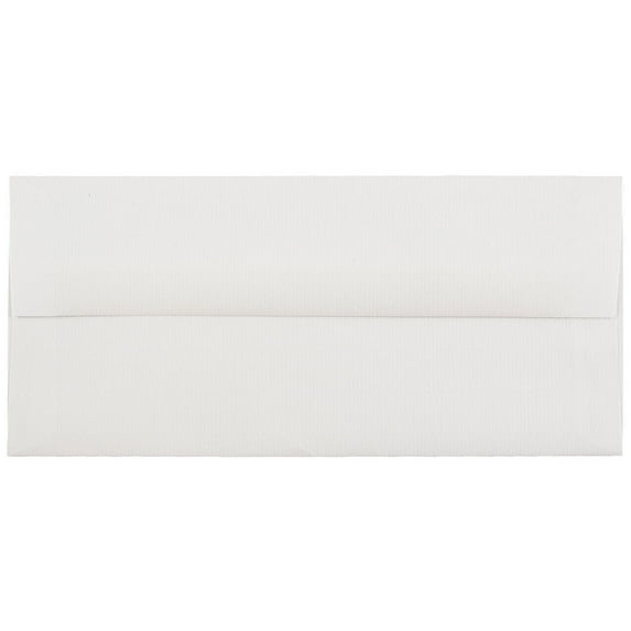 JAM Paper #10 Business Strathmore Envelopes, 4 1/8 x 9 1/2, Bright White Laid, Bulk 500/Box