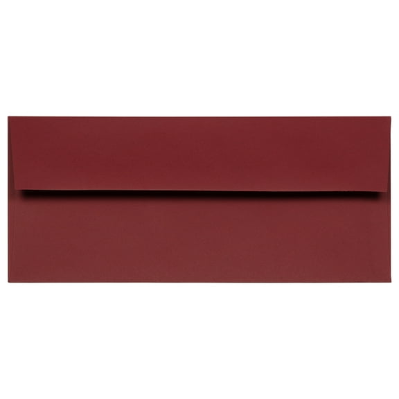 JAM Paper #10 Envelopes, 4 1/8 x 9 1/2, Dark Red, 25 per Pack