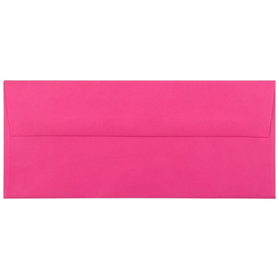 JAM Paper #10 Envelopes, 4 1/8 x 9 1/2, Fuchsia, 50 per Pack
