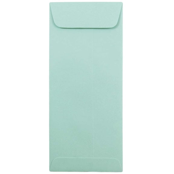 JAM Paper #10 Policy Envelopes, 4 1/8 x 9 1/2, Aqua, 25/Pack