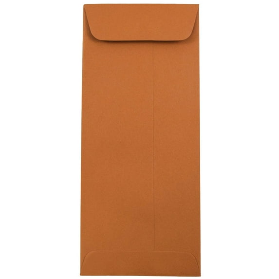JAM Paper #10 Policy Envelopes, 4.1x9.5, 50/Pack, Dark Orange