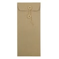 thumbnail image 1 of JAM Paper #10 Policy Envelopes, 4.1x9.5, 500/Box, Brown Kraft Recycled, Button & String, 1 of 2