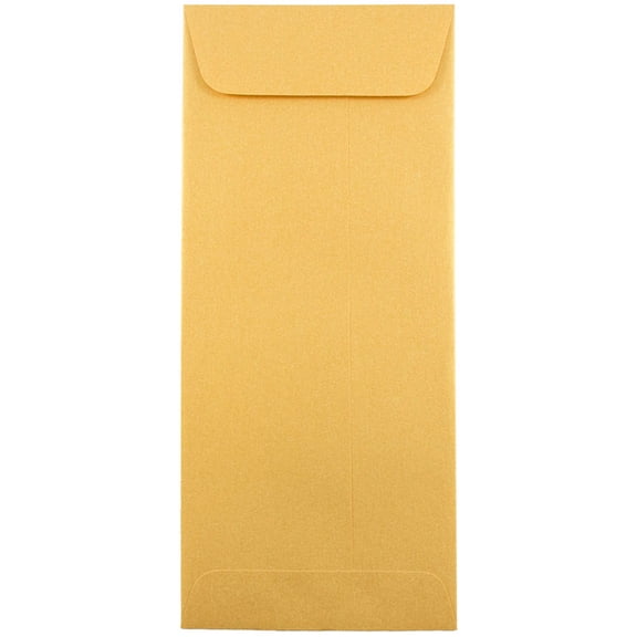JAM Paper #10 Policy Envelopes, 4.1x9.5, 500/Box, Gold Metallic