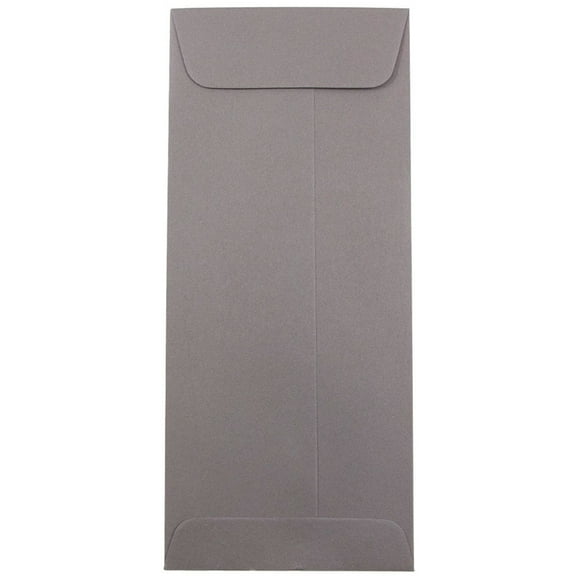 JAM Paper #10 Policy Envelopes, 4.1x9.5, Dark Gray, 25/Pack