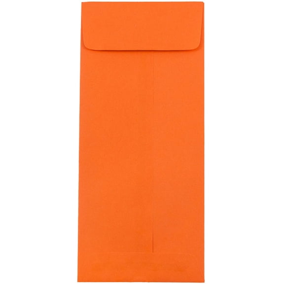 JAM Paper #10 Policy Envelopes, 4.1x9.5, Orange, 1000/Carton