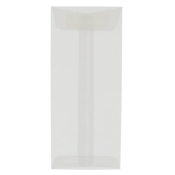 JAM Paper #10 Policy Translucent Envelopes, Clear, 25/Pack, 4.1x9.5