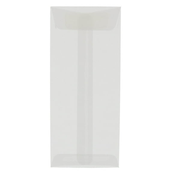JAM Paper #10 Policy Translucent Envelopes, Clear, 25/Pack, 4.1x9.5