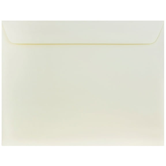 JAM Paper 10 x 13 Booklet Metallic Envelopes, Natural White Wove, Bulk 500/Box