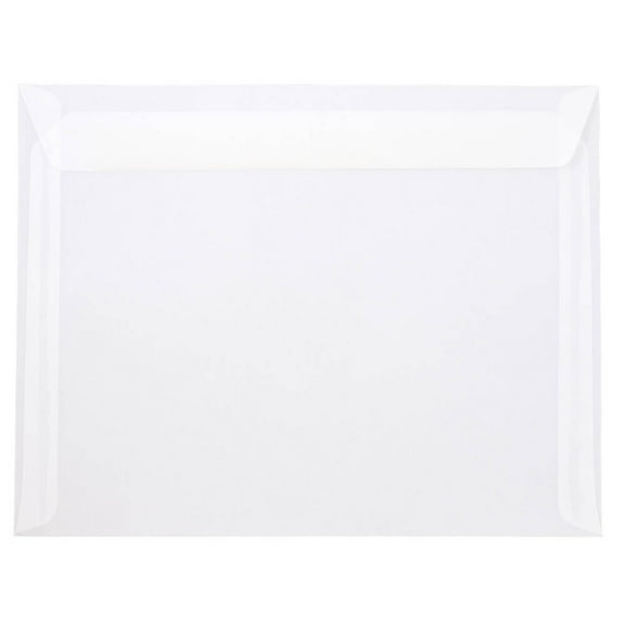 JAM Paper 10 x 13 Booklet Translucent Envelopes, 25/Pack, Clear
