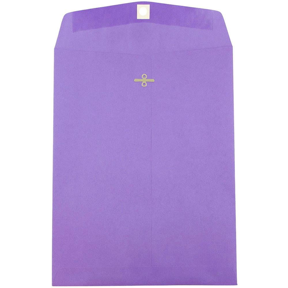 JAM PAPER & ENVELOPE JAM Paper 10 x 13 Clasp Catalog Envelopes, Violet Purple, 100/Pack