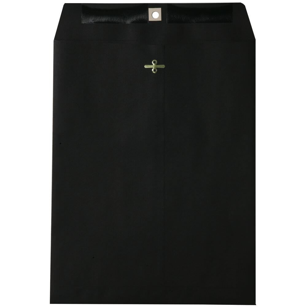 JAM Paper 10 x 13 Clasp Envelopes, Black, 10/Pack