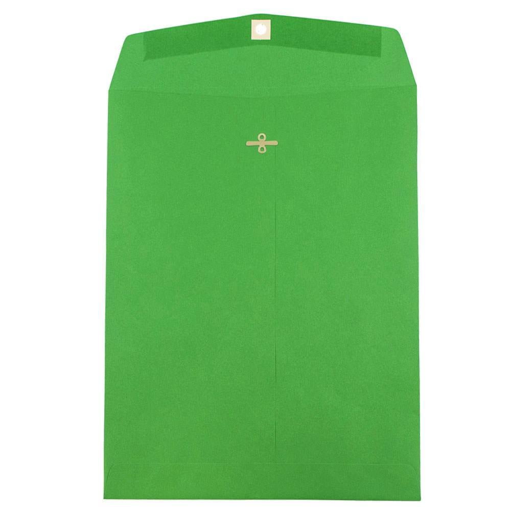 JAM Paper 10 x 13 Clasp Envelopes, Green, 25/Pack