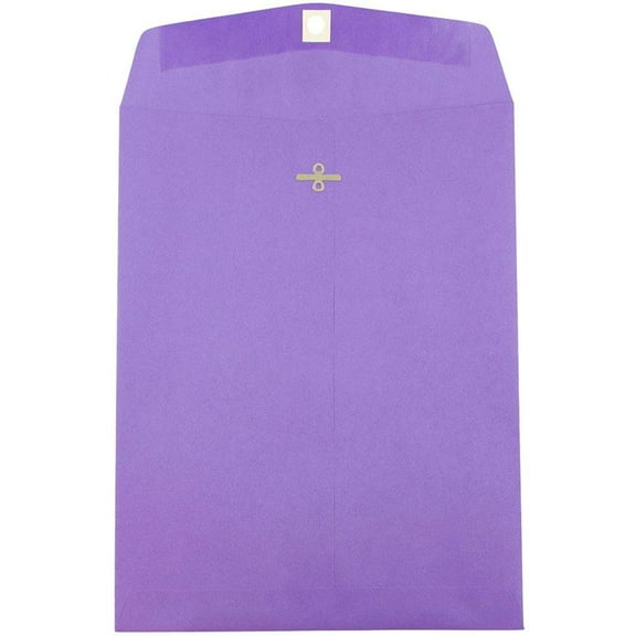 JAM Paper 10 x 13 Clasp Envelopes, Violet Purple, 10/Pack