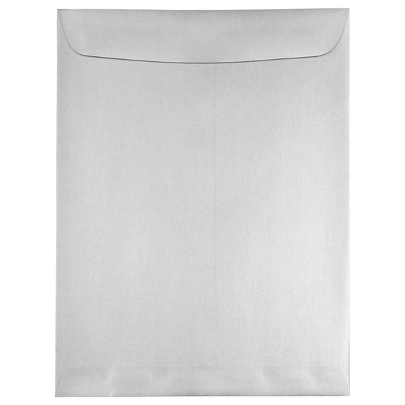 JAM Paper 10 x 13 Envelopes, Silver Metallic, 25/Pack