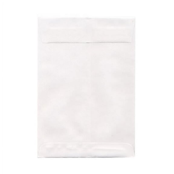 JAM Paper 10" x 13" Opaque Open End Catalog Envelopes with Gum Closure, White Mohawk, 50/pack